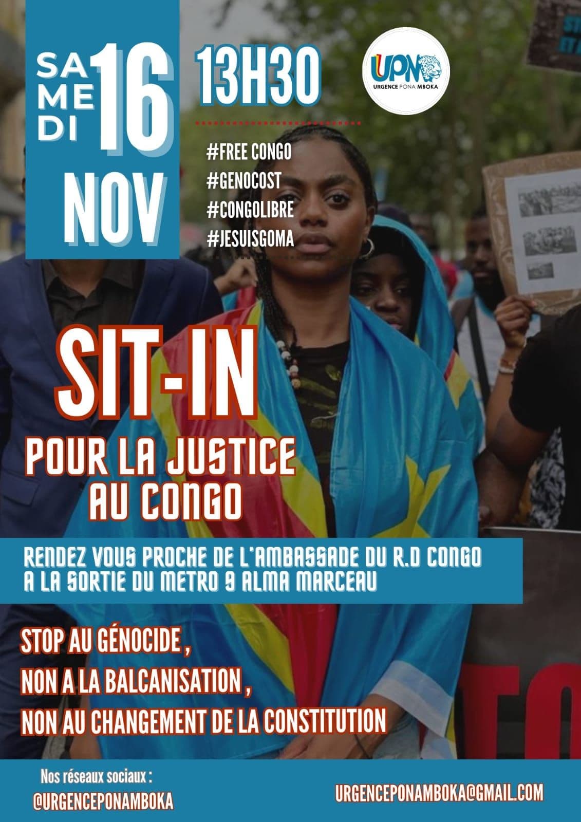 Un sit-in « Free Congo » aura lieu ce samedi à Paris