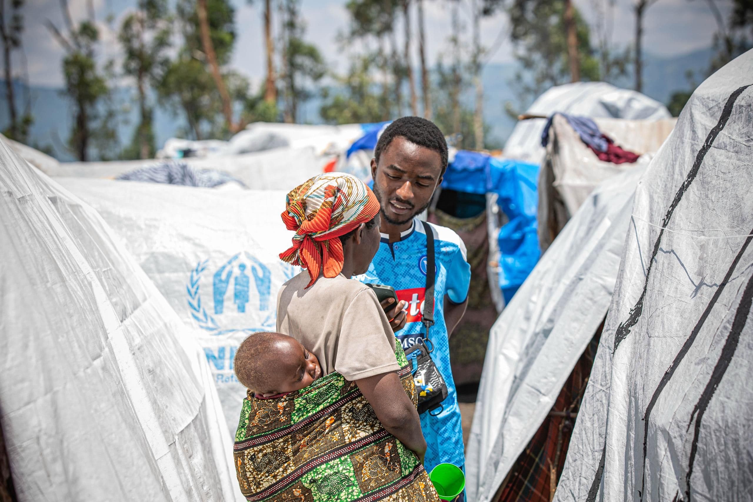 Image: David, journaliste. Lieu : Camp de déplacés de Bulengo