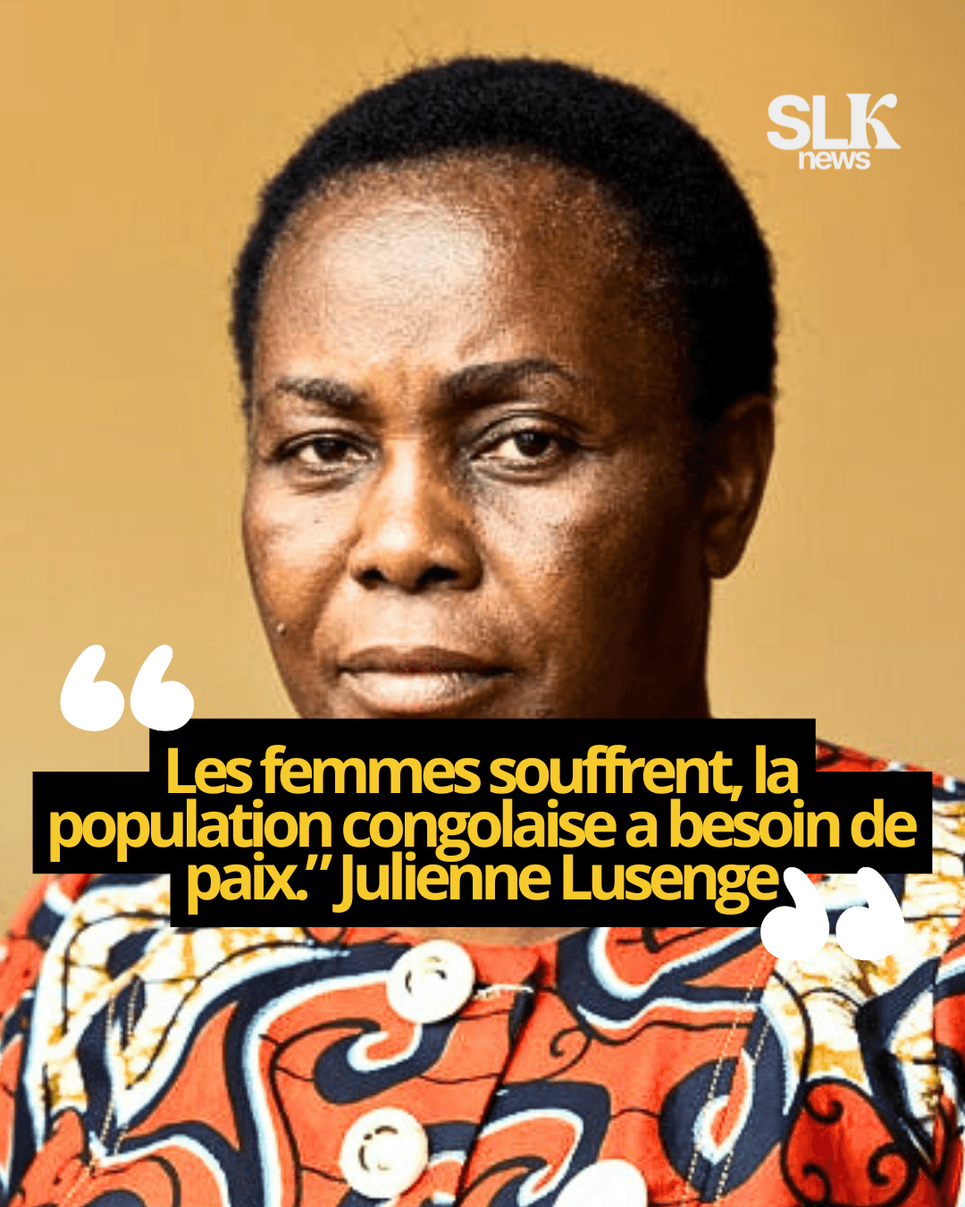 Julienne Lusenge : « les femmes congolaises souffrent »
